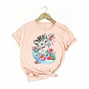 CANVAS Women's Plus Size Graphic Tees Short Sleeves T-Shirt Light Orange Size XL